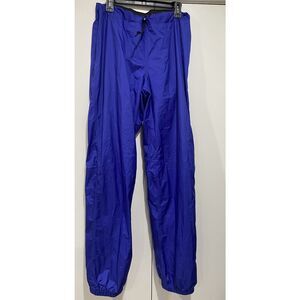 Patagonia Rain Pants Bluish Purple Hiking Nylon STY- 83625 Meshed Elastic Waist